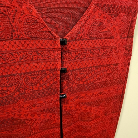 Coldwater Creek Women's Red Long Sleevesless Duster Tunic Size S - Picture 4 of 10